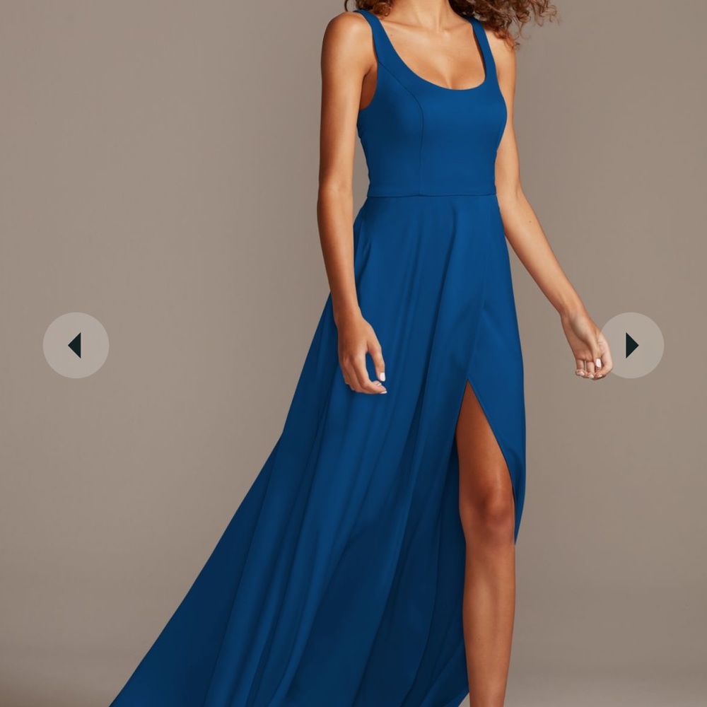 NWT DAVIDS BRIDAL SAPPHIRE BRIDESMAID DRESS TANK